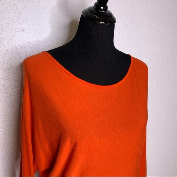 Vince red orange scoop neck tunic top size Extra Small XS - Picture 3 of 11